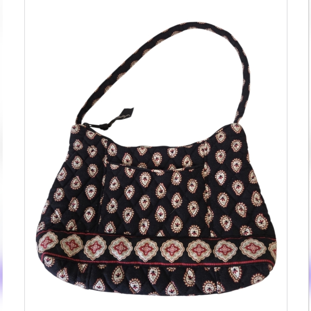 Vera Bradley Classic Black Paisley Curvey Tote